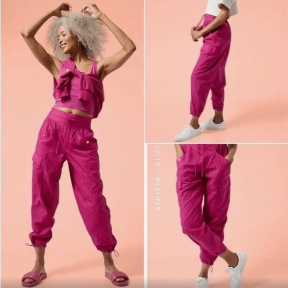 Athleta × Alicia Keys High Waist Utility Pant Windbreaker Double Layer Cargo 8 - Picture 7 of 16